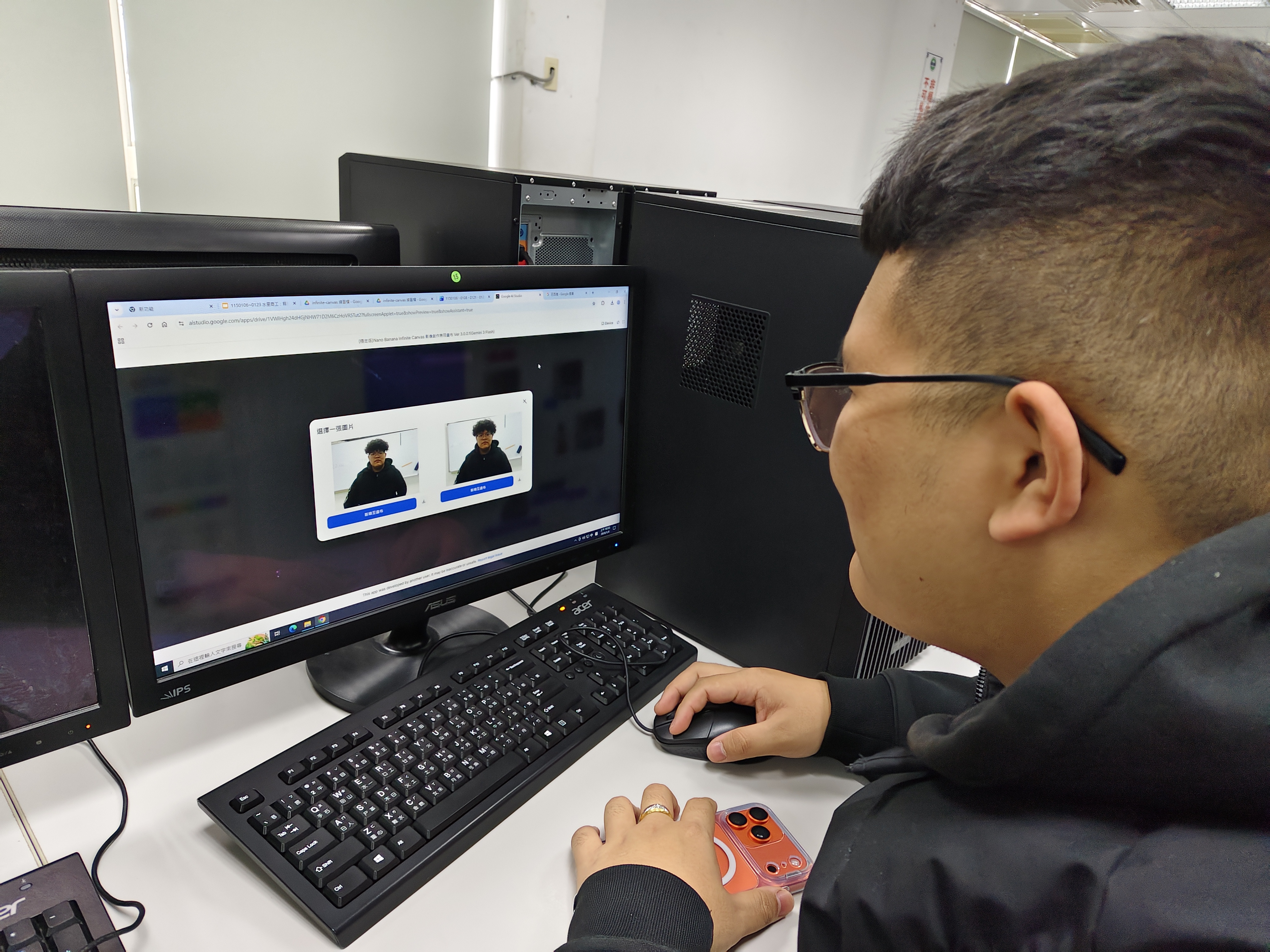 學生實作轉換髮型